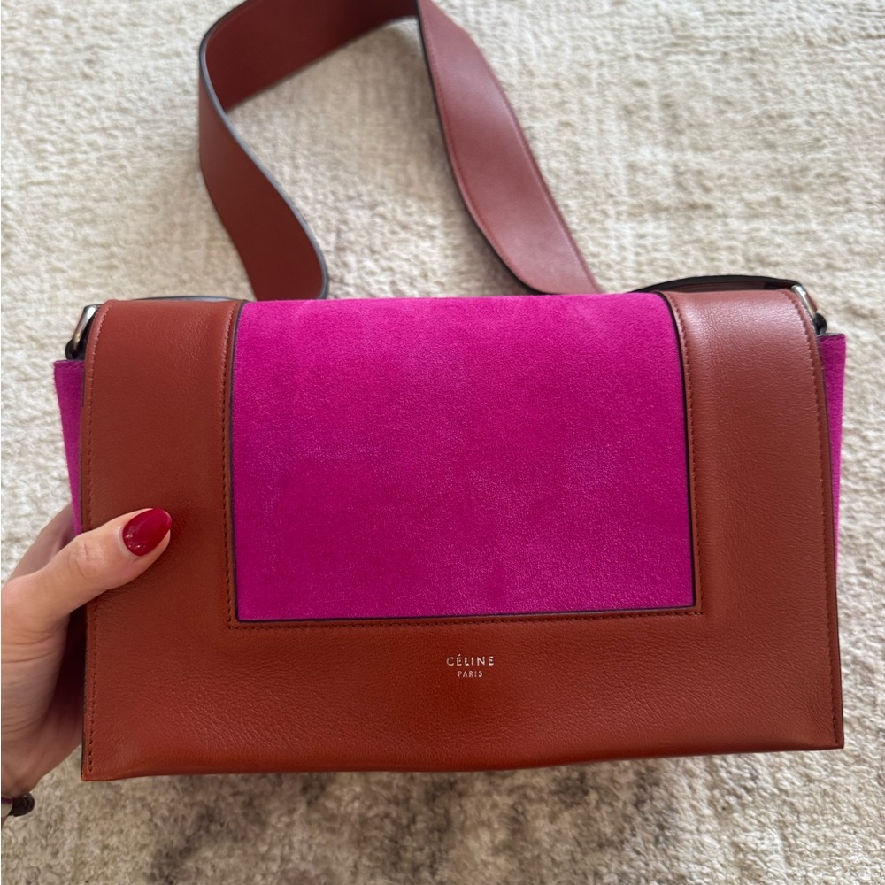Celine Frame Bag in Burnt Red/Magenta